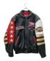 NBA（エヌビーエー）の古着「5 Time Champions Leather Jacket」｜ブラック×レッド
