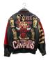 NBA (エヌビーエー) JEFF HAMILTON (ジェフハミルトン) 5 Time Champions Leather Jacket ブラック×レッド サイズ:M：80000円