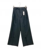 Spick and Spanスピック＆スパン）の古着「ウーステッドワイドパンツ」｜グレー