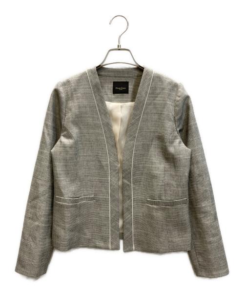 Demi-Luxe Beams（デミルクス ビームス）Demi-Luxe Beams (デミルクス ビームス) ノーカラージャケット グレー サイズ:SIZE 36の古着・服飾アイテム