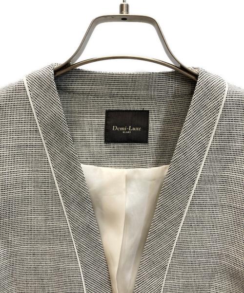 Demi-Luxe Beams（デミルクス ビームス）Demi-Luxe Beams (デミルクス ビームス) ノーカラージャケット グレー サイズ:SIZE 36の古着・服飾アイテム