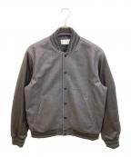 AOUREアウール）の古着「コンビレザー ブルゾン」｜グレー