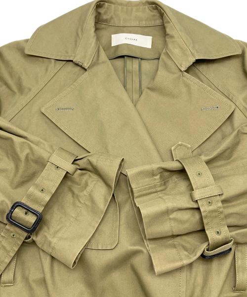 CYCLAS（シクラス）CYCLAS (シクラス) コットンギャバジントレンチコート グリーン サイズ:36の古着・服飾アイテム