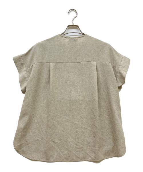 UNITED ARROWS（ユナイテッドアローズ）UNITED ARROWS (ユナイテッドアローズ) Spiree IAS タックショートスリーブ ブラウス ベージュ サイズ:SIZE Freeの古着・服飾アイテム