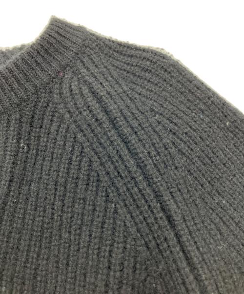 JOHN SMEDLEY（ジョンスメドレー）JOHN SMEDLEY (ジョンスメドレー) インペリアルカシミヤ7ゲージ リブ編み クルーネック ニット ブラック サイズ:Mの古着・服飾アイテム