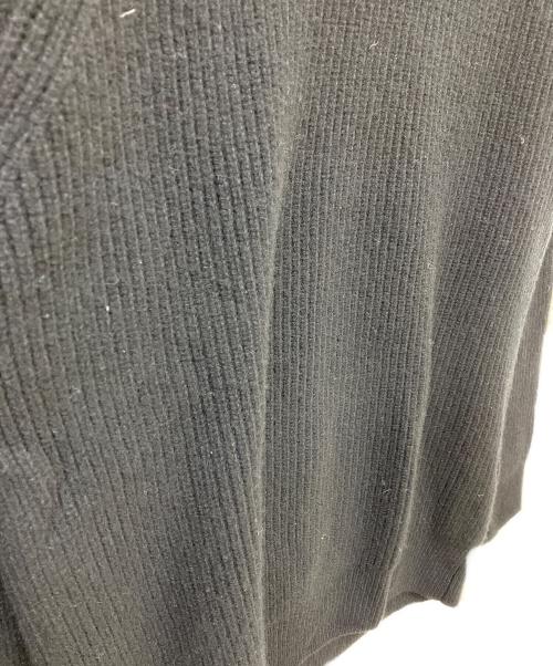 JOHN SMEDLEY（ジョンスメドレー）JOHN SMEDLEY (ジョンスメドレー) インペリアルカシミヤ7ゲージ リブ編み クルーネック ニット ブラック サイズ:Mの古着・服飾アイテム