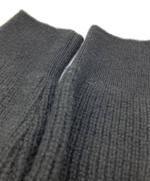 JOHN SMEDLEY（ジョンスメドレー）JOHN SMEDLEY (ジョンスメドレー) インペリアルカシミヤ7ゲージ リブ編み クルーネック ニット ブラック サイズ:Mの古着・服飾アイテム