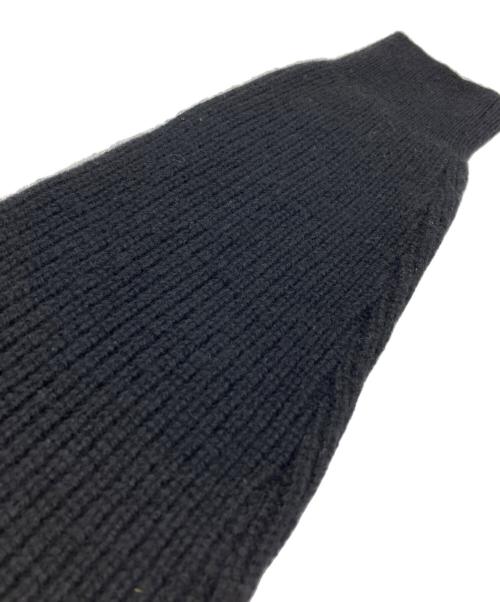 JOHN SMEDLEY（ジョンスメドレー）JOHN SMEDLEY (ジョンスメドレー) インペリアルカシミヤ7ゲージ リブ編み クルーネック ニット ブラック サイズ:Mの古着・服飾アイテム