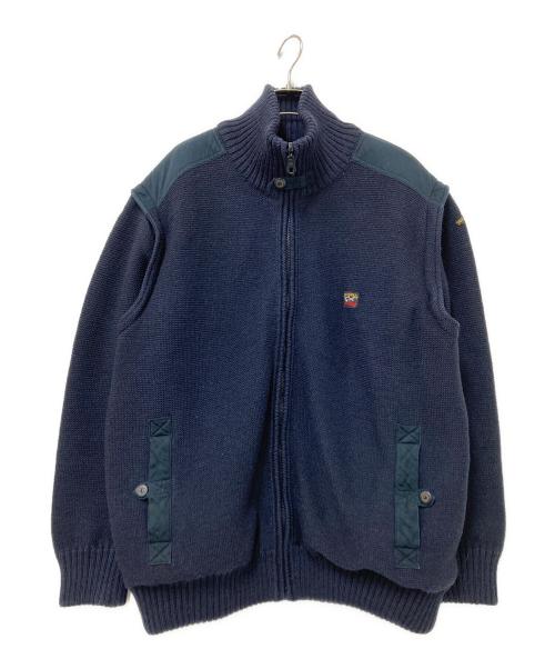 Paul&Shark（ポールアンドシャーク）Paul&Shark (ポールアンドシャーク) リバーシブルニットボンバージャケット ネイビー サイズ:下記参照の古着・服飾アイテム