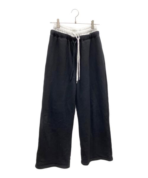 Gypsohila（ジプソフィア）Gypsohila (ジプソフィア) Docking Sweat Pants ブラック サイズ:FREEの古着・服飾アイテム