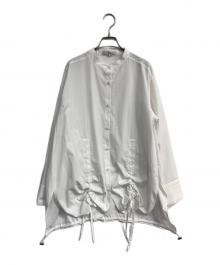 UN3D.（アンスリード）の古着「ヘムギャザーシャツ」｜ホワイト