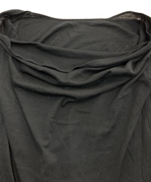 PHERE（フィアー）PHERE (フィアー) Scheat 2way drape tops ブラック サイズ:Freeの古着・服飾アイテム