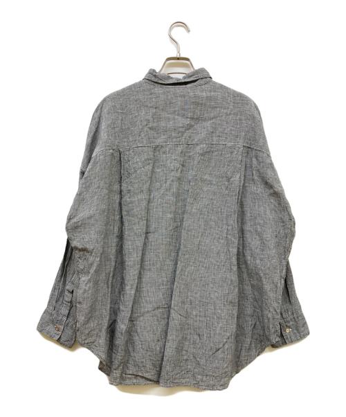 Spick and Span（スピック＆スパン）Spick and Span (スピック＆スパン) 80リネンカシュクールビッグシャツ ブラック サイズ:Freeの古着・服飾アイテム