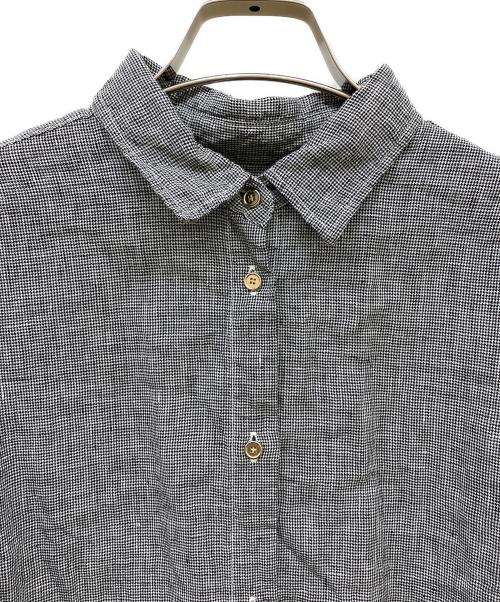 Spick and Span（スピック＆スパン）Spick and Span (スピック＆スパン) 80リネンカシュクールビッグシャツ ブラック サイズ:Freeの古着・服飾アイテム