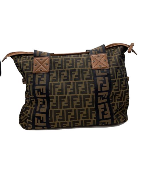 FENDI（フェンディ）FENDI (フェンディ) FENDI　ズッカ　ボストンバッグ ブラウンの古着・服飾アイテム