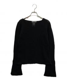 YOHJI YAMAMOTO（ヨウジヤマモト）の古着「フレアスリーブニット」｜ブラック