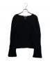 YOHJI YAMAMOTO（ヨウジヤマモト）の古着「フレアスリーブニット」｜ブラック