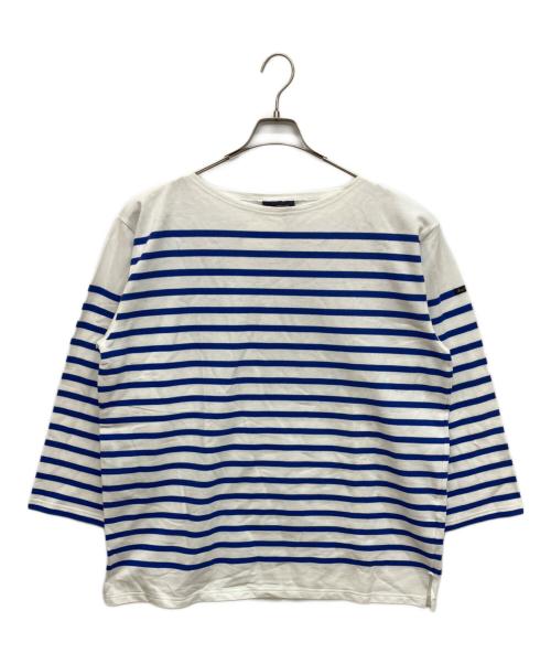 TOMORROW LAND（トゥモローランド）TOMORROW LAND (トゥモローランド) Le minor (ルミノア) ビッグバスクシャツ ブルー×ホワイト サイズ:FREE 未使用品の古着・服飾アイテム