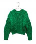 holidayホリデー）の古着「GABLE KNIT CARDIGAN/ゲーブル・ニット・カーディガン」｜グリーン