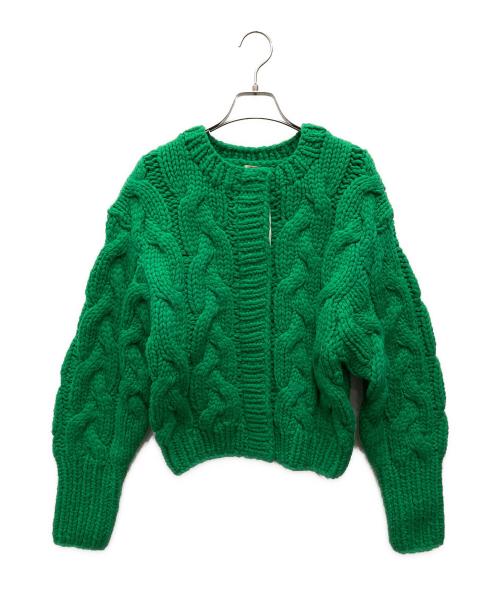 holiday（ホリデー）HOLIDAY (ホリデー) GABLE KNIT CARDIGAN/ゲーブル・ニット・カーディガン グリーン サイズ:F 未使用品の古着・服飾アイテム
