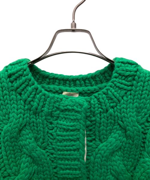 holiday（ホリデー）HOLIDAY (ホリデー) GABLE KNIT CARDIGAN/ゲーブル・ニット・カーディガン グリーン サイズ:F 未使用品の古着・服飾アイテム