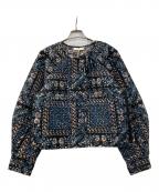 ULLA JOHNSONウラ ジョンソン）の古着「ノーカラージャケット」｜ネイビー