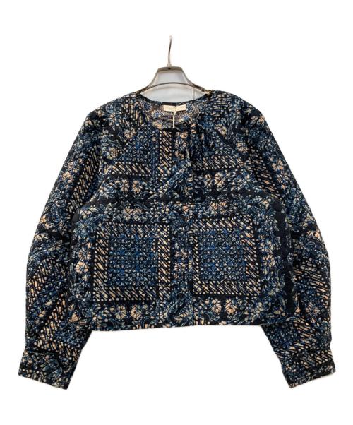 ULLA JOHNSON（ウラ ジョンソン）ULLA JOHNSON (ウラ ジョンソン) ノーカラージャケット ネイビー サイズ:Mの古着・服飾アイテム