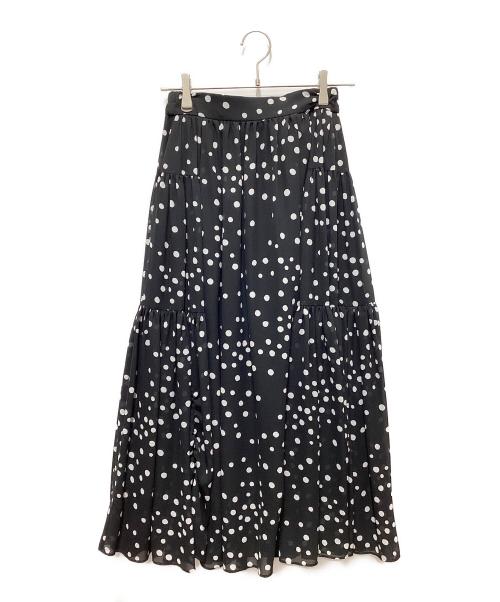 SHE TOKYO（シートーキョー）SHE TOKYO (シートーキョー) ドットロングスカート ブラック サイズ:34の古着・服飾アイテム
