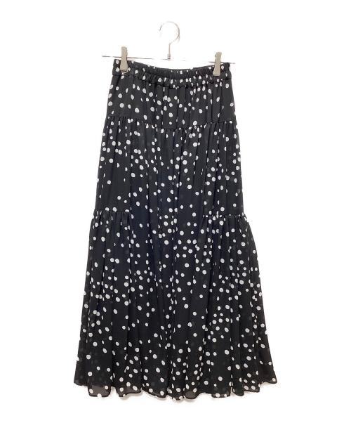 SHE TOKYO（シートーキョー）SHE TOKYO (シートーキョー) ドットロングスカート ブラック サイズ:34の古着・服飾アイテム