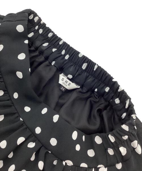 SHE TOKYO（シートーキョー）SHE TOKYO (シートーキョー) ドットロングスカート ブラック サイズ:34の古着・服飾アイテム