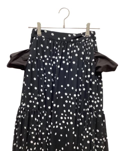 SHE TOKYO（シートーキョー）SHE TOKYO (シートーキョー) ドットロングスカート ブラック サイズ:34の古着・服飾アイテム