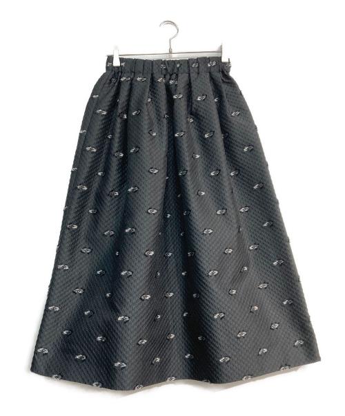 UNITED ARROWS TOKYO（ユナイテッドアローズトウキョウ）UNITED ARROWS TOKYO (ユナイテッドアローズトウキョウ) カットジャガードスカート ブラック サイズ:36 未使用品の古着・服飾アイテム