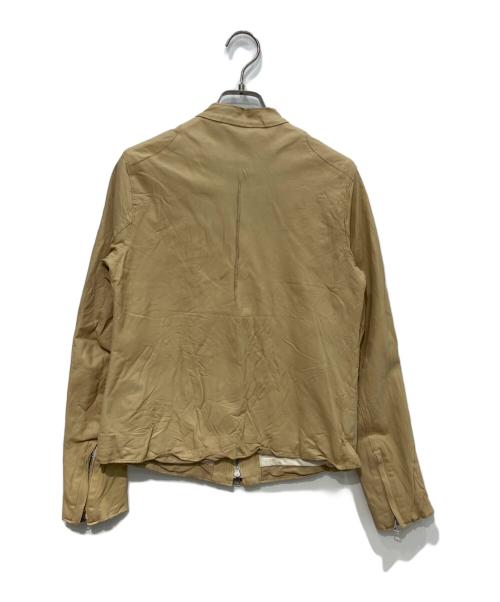 sisii（シシ）sisii (シシ) new シングルライダース  BEAMS取扱 ベージュ サイズ:XS 未使用品の古着・服飾アイテム