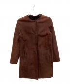yves salomonイヴサロモン）の古着「ムートンコート」｜ボルドー