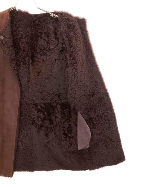 yves salomon（イヴサロモン）yves salomon (イヴサロモン) ムートンコート ボルドー サイズ:34の古着・服飾アイテム