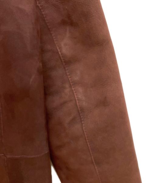 yves salomon（イヴサロモン）yves salomon (イヴサロモン) ムートンコート ボルドー サイズ:34の古着・服飾アイテム