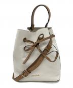 FURLAフルラ）の古着「FURLA 　COSTANZA SMALL BUCKET」｜ホワイト×ブラウン