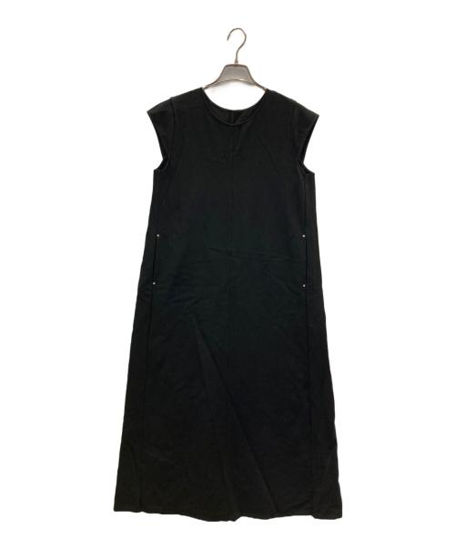 LOUNIE（ルーニー）LOUNIE (ルーニー) フレンチスリーブカットソーワンピース ブラック サイズ:38の古着・服飾アイテム