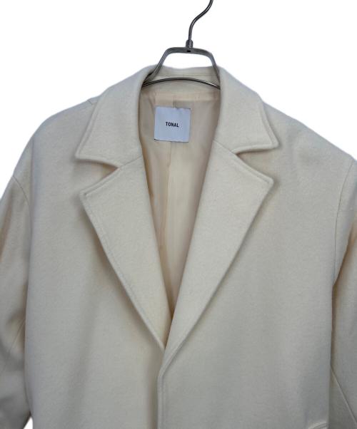 TONAL（トーナル）TONAL (トーナル) ウールビーバーテーラーコート アイボリー サイズ:36の古着・服飾アイテム