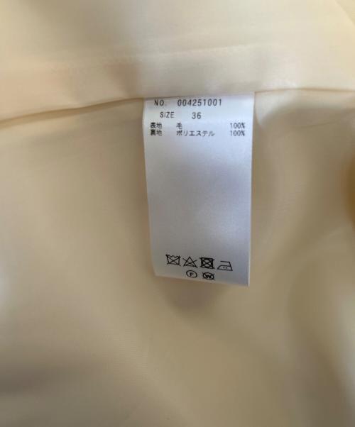 TONAL（トーナル）TONAL (トーナル) ウールビーバーテーラーコート アイボリー サイズ:36の古着・服飾アイテム