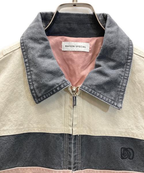MAISON SPECIAL（メゾンスペシャル）MAISON SPECIAL (メゾンスペシャル) エイジングカラーブロックオックスジャケット ピンク サイズ:Freeの古着・服飾アイテム