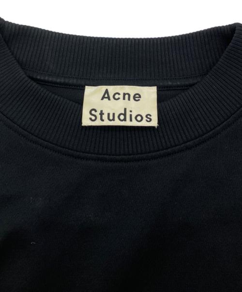 Acne studios（アクネ ストゥディオス）Acne studios (アクネ ストゥディオス) YANIN U FL　オーバーサイズクルーネックスウェット ブラック サイズ:XSの古着・服飾アイテム