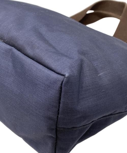 Herve Chapelier（エルベシャプリエ）Herve Chapelier (エルベシャプリエ) コーデュラスクエアトートB5サイズ ネイビー×モカの古着・服飾アイテム