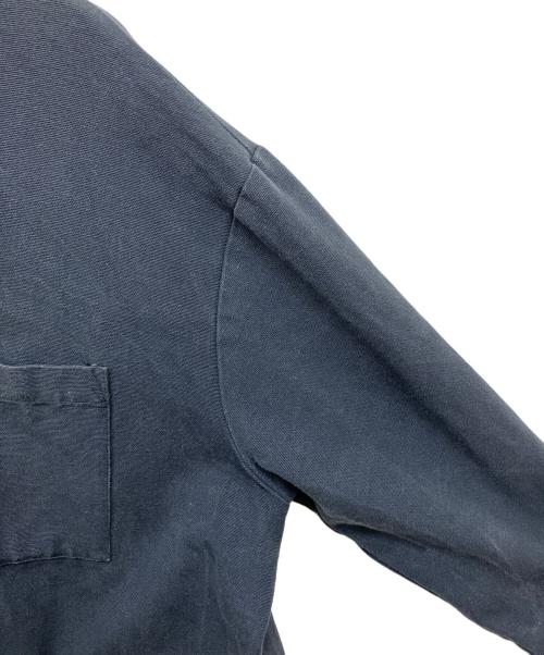 SUNNEI（スンネイ）SUNNEI (スンネイ) キャンバスロングオーバーシャツ ネイビー サイズ:Sの古着・服飾アイテム