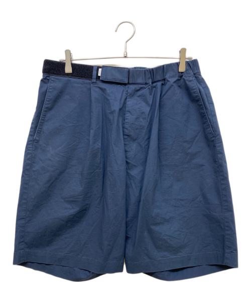 Graphpaper（グラフペーパー）Graphpaper (グラフペーパー) Stretch Typewriter Wide Chef Shorts ネイビー サイズ:Freeの古着・服飾アイテム