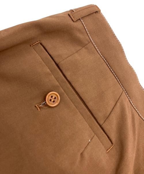 digawel（ディガウェル）digawel (ディガウェル) Stitch 1Tuck Pants ブラウン サイズ:2の古着・服飾アイテム