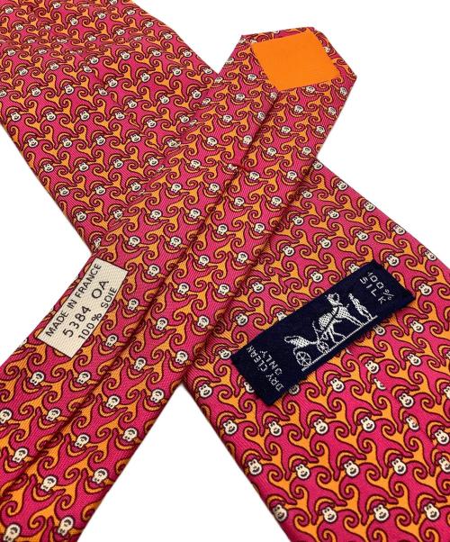 HERMES（エルメス）HERMES (エルメス) ネクタイ オレンジ サイズ:全長76.0cmの古着・服飾アイテム