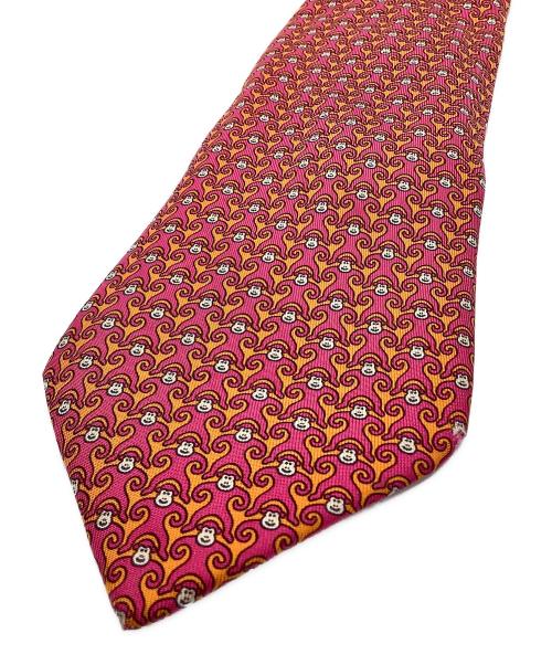 HERMES（エルメス）HERMES (エルメス) ネクタイ オレンジ サイズ:全長76.0cmの古着・服飾アイテム