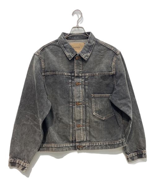 anachronorm（アナクロノーム）anachronorm (アナクロノーム) FRONT TUCK WASHED BLACK DENIM JACKET　81868050535 グレー サイズ:01/32の古着・服飾アイテム