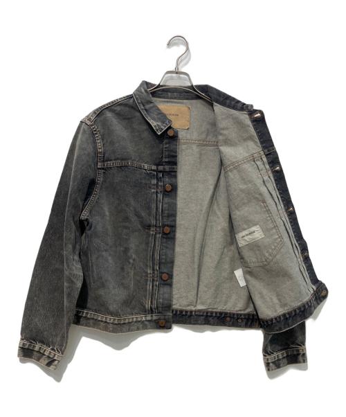 anachronorm（アナクロノーム）anachronorm (アナクロノーム) FRONT TUCK WASHED BLACK DENIM JACKET　81868050535 グレー サイズ:01/32の古着・服飾アイテム